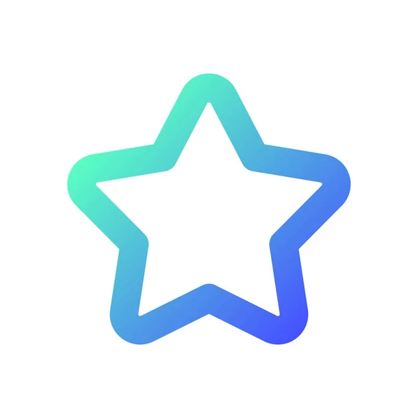 Star Pixel Perfect Gradient Linear Icon Favourite Page Mark Positive — Stok Vektör