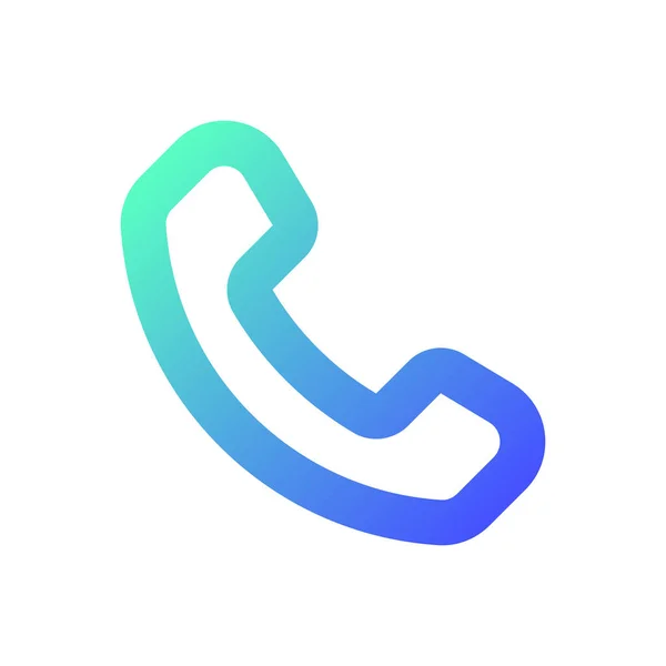 Telephone Pixel Perfect Gradient Linear Icon Contact Management Make Phone — Vetor de Stock