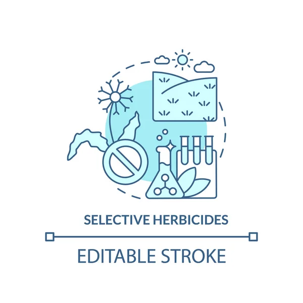 Selective Herbicides Turquoise Concept Icon Source Agricultural Productivity Abstract Idea — Vettoriale Stock