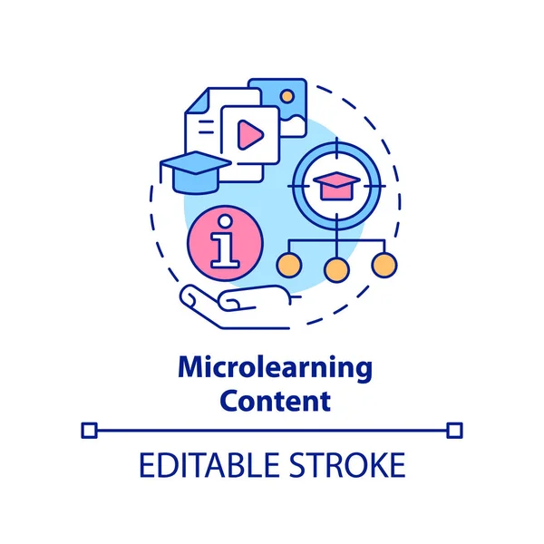 Microlearning Content Concept Icon Micro Learning Component Abstract Idea Thin — Vector de stock