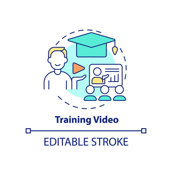 Training Video Concept Icon Microlearning Video Example Abstract Idea Thin — Vector de stock