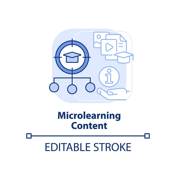 Microlearning Content Light Blue Concept Icon Micro Learning Component Abstract — 图库矢量图片