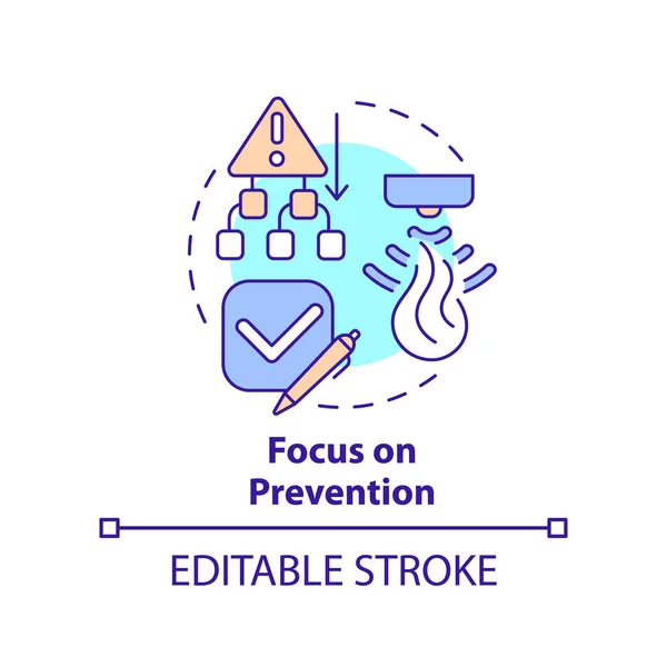 Focus Prevention Concept Icon Disaster Preparedness Business Abstract Idea Thin — Stock Vector