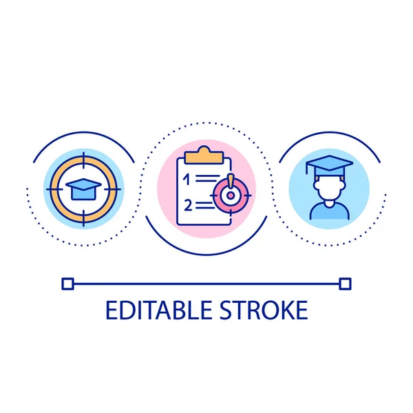 Student Task Management Loop Concept Icon Completing Essential Tasks Abstract — Stock Vector