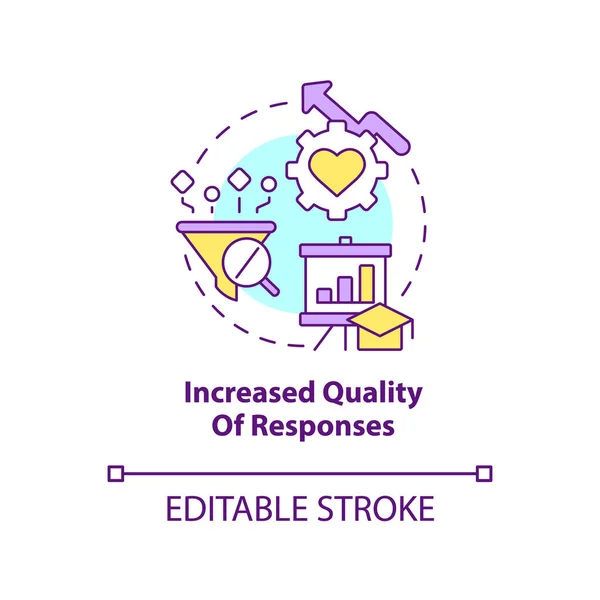 Increased Quality Responses Concept Icon Advantage Digital Engagement Abstract Idea — Wektor stockowy