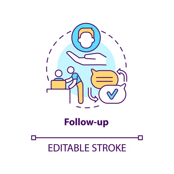 Follow Concept Icon New Worker Support Developing Onboarding Process Abstract — Stockvector