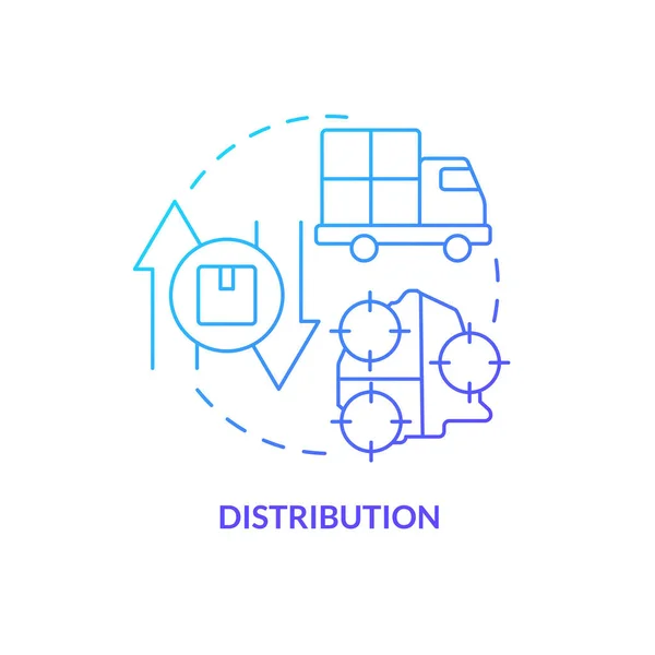 Distribution Blue Gradient Concept Icon Logistic Service Element Supply Chain — Stock vektor