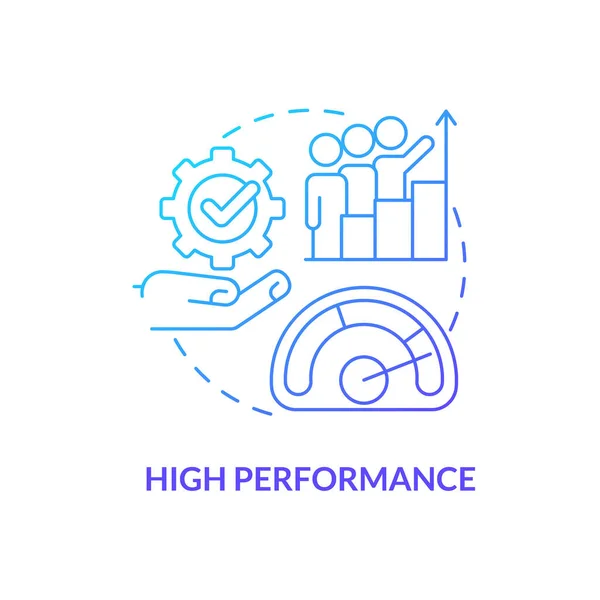 High Performance Blue Gradient Concept Icon Organizational Culture Abstract Idea — Stock vektor