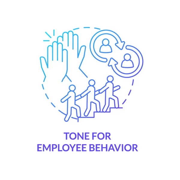 Tone Employee Behavior Blue Gradient Concept Icon Benefit Business Ethics — Archivo Imágenes Vectoriales