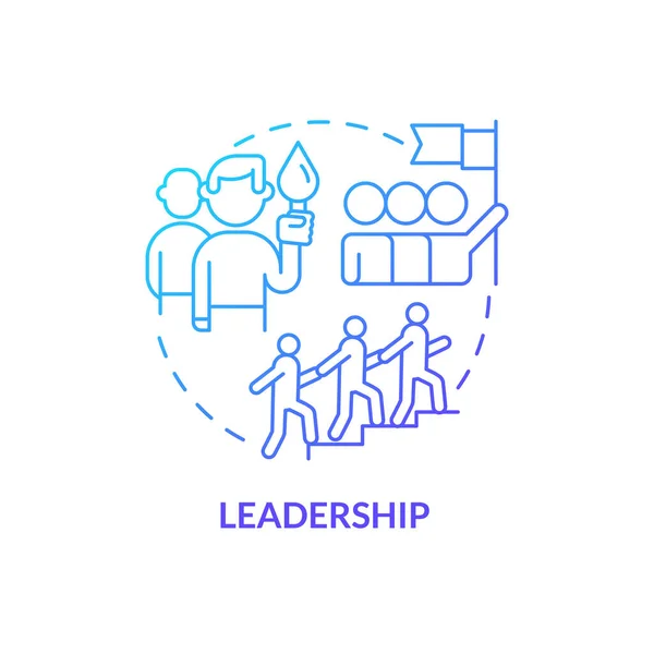 Leadership Blue Gradient Concept Icon Factor Influencing Organizational Culture Abstract — Vetor de Stock