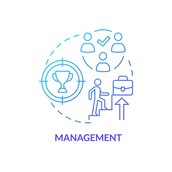 Management Blue Gradient Concept Icon Factor Affect Workplace Culture Abstract — ストックベクタ