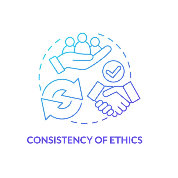 Consistency Ethics Blue Gradient Concept Icon Ethical Banking Abstract Idea — стоковый вектор