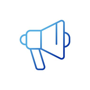 Advertising pixel perfect gradient linear vector icon. Promoting product sales. Marketing strategy. Brand awareness. Thin line color symbol. Modern style pictogram. Vector isolated outline drawing