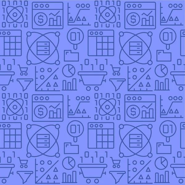 Cryptocurrency Abstract Seamless Pattern Editable Vector Shapes Purple Background Trendy — 스톡 벡터