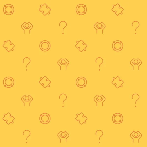 Find Target Abstract Seamless Pattern Editable Vector Shapes Yellow Background — 스톡 벡터