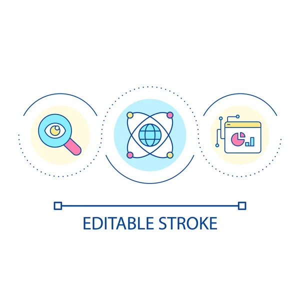 Data Science Loop Concept Icon Analytical Insights Abstract Idea Thin — Stockvector