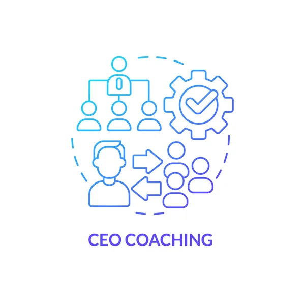 Ceo Coaching Blue Gradient Concept Icon Corporate Training Service Abstract — Vector de stock