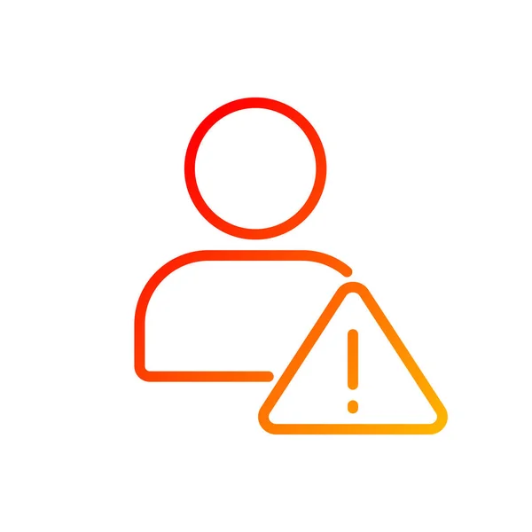 Unknown User Warning Pixel Perfect Gradient Linear Vector Icon Unidentified — Vetor de Stock