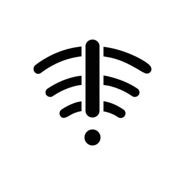 Internet Connection Black Glyph Icon Check Router Modem Wireless Network —  Vetores de Stock
