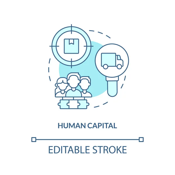 Human Capital Turquoise Concept Icon Startup Consulting Sphere Abstract Idea — Stockvector