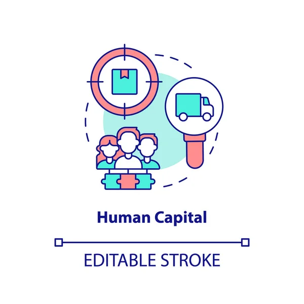 Human Capital Concept Icon Startup Consulting Sphere Abstract Idea Thin - Stok Vektor