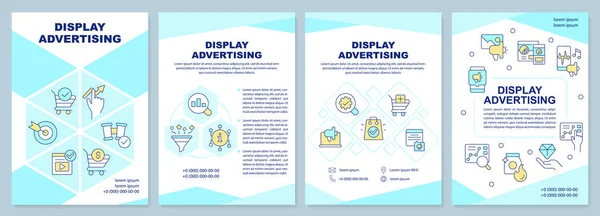 Display Advertising Cyan Brochure Template Marketing Campaign Leaflet Design Linear — Vector de stock