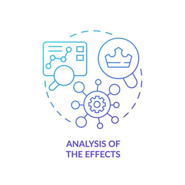 Analysis Effects Blue Gradient Concept Icon Impact Forecast Trends Management — Archivo Imágenes Vectoriales
