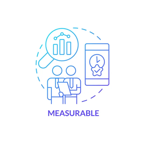 Measurable Blue Gradient Concept Icon Advantage Digital Advertising Abstract Idea — Stock vektor