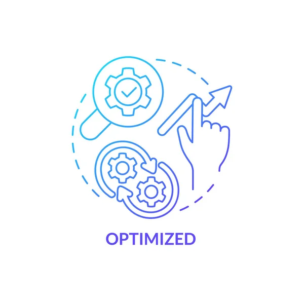 Optimized Blue Gradient Concept Icon Advantage Digital Advertising Abstract Idea — Stock vektor