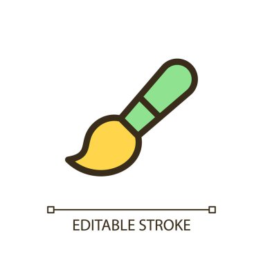 Brush pixel perfect RGB color ui icon. Painting over image. Photo decoration. Simple filled line element. GUI, UX design for mobile app. Vector isolated pictogram. Editable stroke. Arial font used