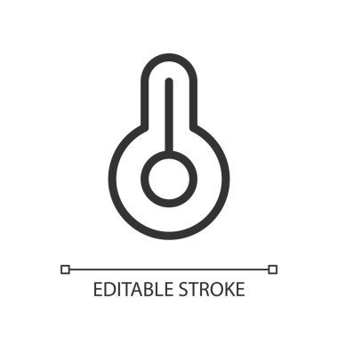 Warmth pixel perfect linear ui icon. Color balance. Photo editor instrument. Retouch. GUI, UX design. Outline isolated user interface element for app and web. Editable stroke. Arial font used