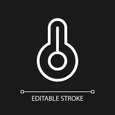 Warmth pixel perfect white linear ui icon for dark theme. Color balance. Photo editor instrument. Vector line pictogram. Isolated user interface symbol for night mode. Editable stroke. Arial font used