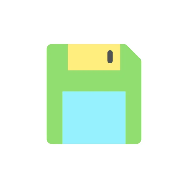 Flat Color Icon Floppy Disk Digital Storage Memory Electronic Device — Vetor de Stock