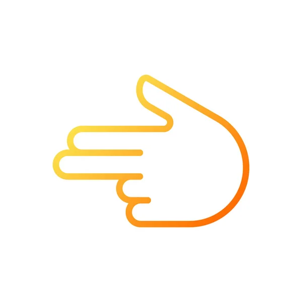 Finger Gun Pixel Perfect Gradient Linear Vector Icon Children Imagination — Stock Vector