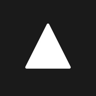 Sharpen tool dark mode glyph ui icon. Simple filled line element. User interface design. White silhouette symbol on black space. Solid pictogram for web, mobile. Vector isolated illustration