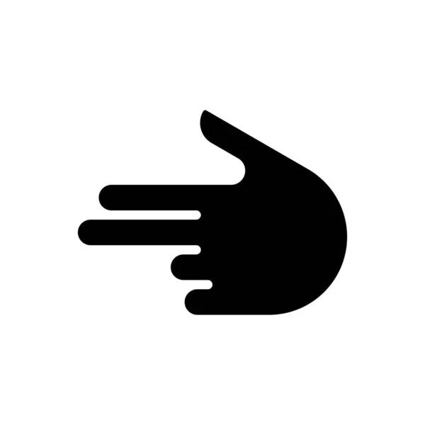 Finger Gun Black Glyph Icon Children Imagination Flirting Sign Style — Stockvector