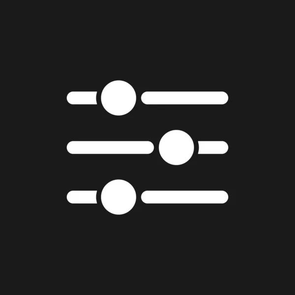 Adjustments Dark Mode Glyph Icon Simple Filled Line Element User — Stockvector
