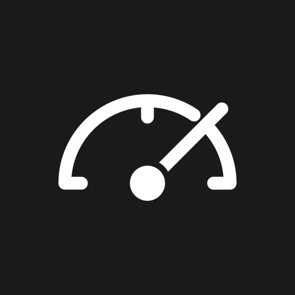 Speedometer Dark Mode Glyph Icon Simple Filled Line Element User —  Vetores de Stock