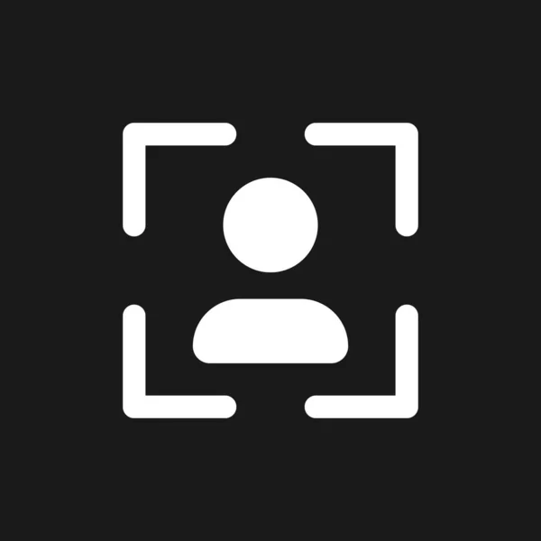 Profile Image Dark Mode Glyph Icon Simple Filled Line Element — 스톡 벡터