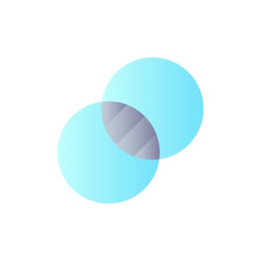 Double exposure flat gradient color ui icon. Combine two images at one. Photo editor. Simple filled pictogram. GUI, UX design for mobile application. Vector isolated RGB illustration