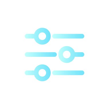 Adjustments flat gradient color ui icon. Photo and video editing. Customizable changes. Settings. Simple filled pictogram. GUI, UX design for mobile application. Vector isolated RGB illustration