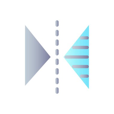 Vertical reflection flat gradient color ui icon. Invert picture. Photo effect. Photography editor. Simple filled pictogram. GUI, UX design for mobile application. Vector isolated RGB illustration