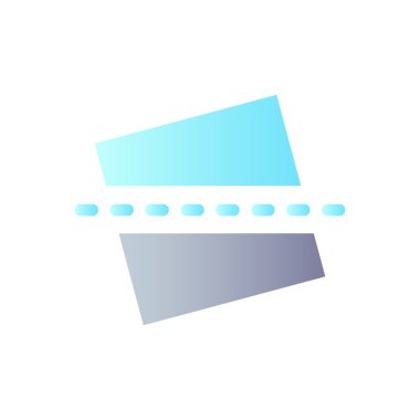 Straighten flat gradient color ui icon. Horizontal line. Picture and video repair tool. Photo editor. Simple filled pictogram. GUI, UX design for mobile application. Vector isolated RGB illustration