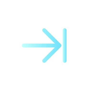 Next step flat gradient color ui icon. Web browser navigation. Digital program feature. Move forward. Simple filled pictogram. GUI, UX design for mobile application. Vector isolated RGB illustration