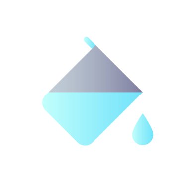 Paint bucket tool flat gradient color ui icon. Colour replacement. Fill area with color. Photo editor. Simple filled pictogram. GUI, UX design for mobile application. Vector isolated RGB illustration