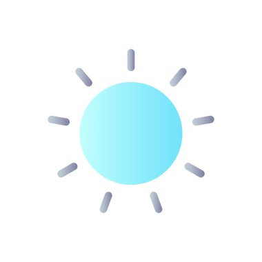 Sun flat gradient color ui icon. Brightness tool. Photo editor instrument. Repair contrast. Simple filled pictogram. GUI, UX design for mobile application. Vector isolated RGB illustration
