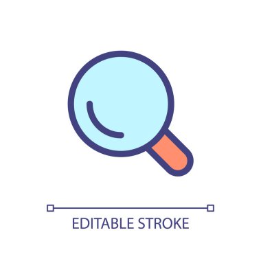 On-site search pixel perfect RGB color ui icon. Navigation menu. E-commerce. Simple filled line element. GUI, UX design for mobile app. Vector isolated pictogram. Editable stroke. Arial font used