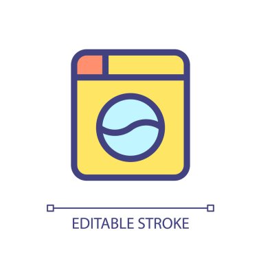 Instant camera pixel perfect RGB color ui icon. Electronics store. Retro photo. Simple filled line element. GUI, UX design for mobile app. Vector isolated pictogram. Editable stroke. Arial font used
