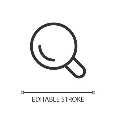 On-site search pixel perfect linear ui icon. Navigation menu. E-commerce website. GUI, UX design. Outline isolated user interface element for app and web. Editable stroke. Arial font used