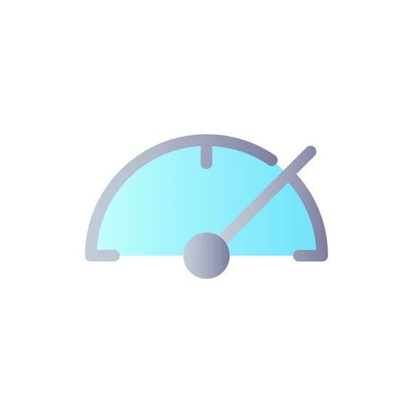 Speedometer Flat Gradient Color Icon Films Editing Tool Speed Settings — Stock vektor